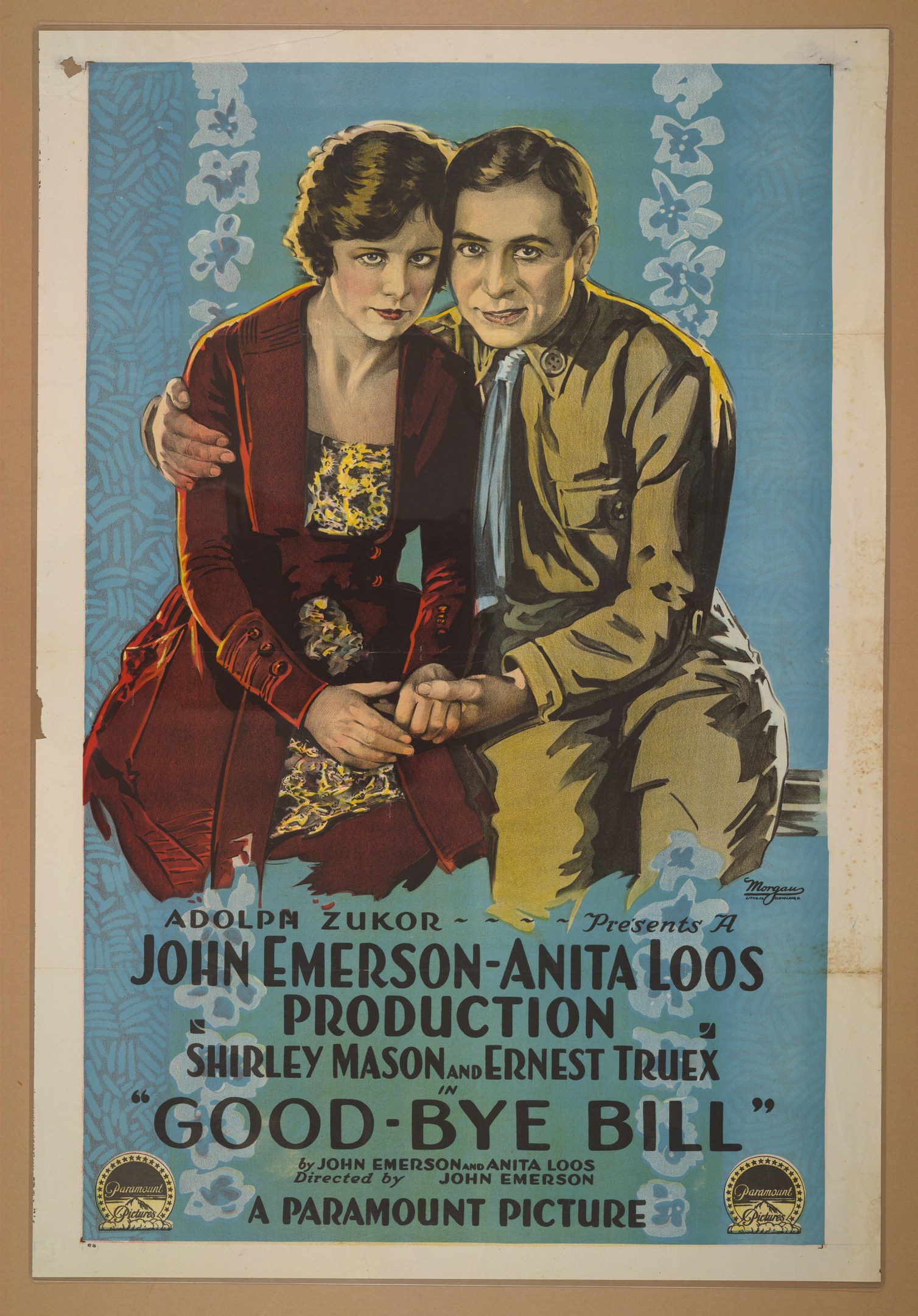 Filmplakat für "Good Bye Bill" mit einem Mann und einer Frau und auffälligem Text.