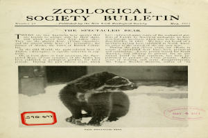 Ein Schwarz-Weiß-Foto eines Waschbären auf dem Cover einer zoologischen Gesellschaftszeitschrift mit Text.